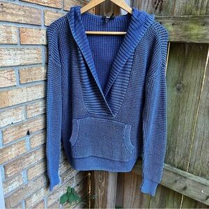PAIGE Blue V-Neck Knit Sweater